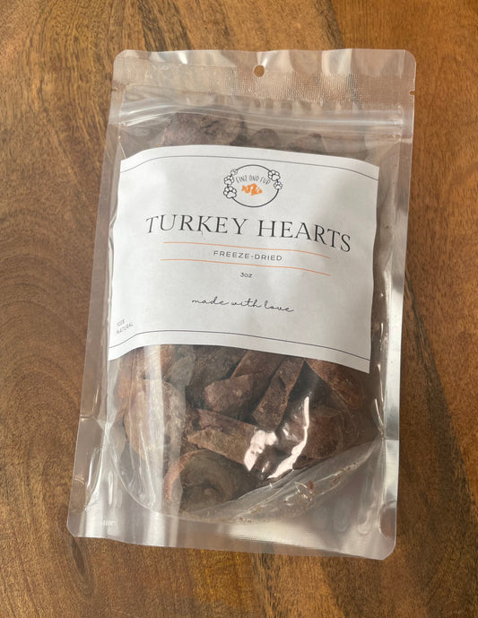 Freeze Dried Turkey Hearts 3 oz